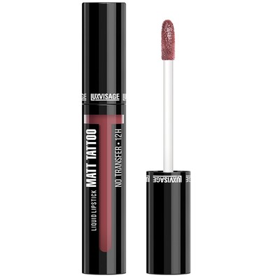 LUX visage MATT TATTOO NO TRANSFER 12H Помада для губ жидкая матовая стойкая тон 126 Lilac Brown