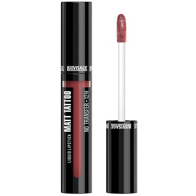 LUX visage MATT TATTOO NO TRANSFER 12H Помада для губ жидкая матовая стойкая тон 128 Rosewood